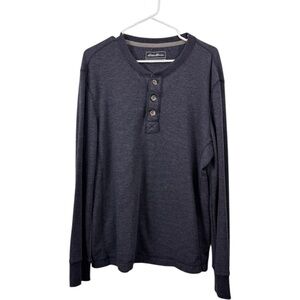 Eddie Bauer Outdoor Size Small Thick Thermal Henley long Sleeve 1/4 Button